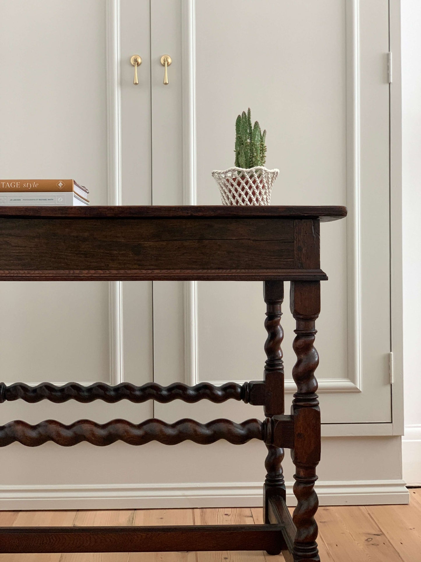 Georgian barley twist console table