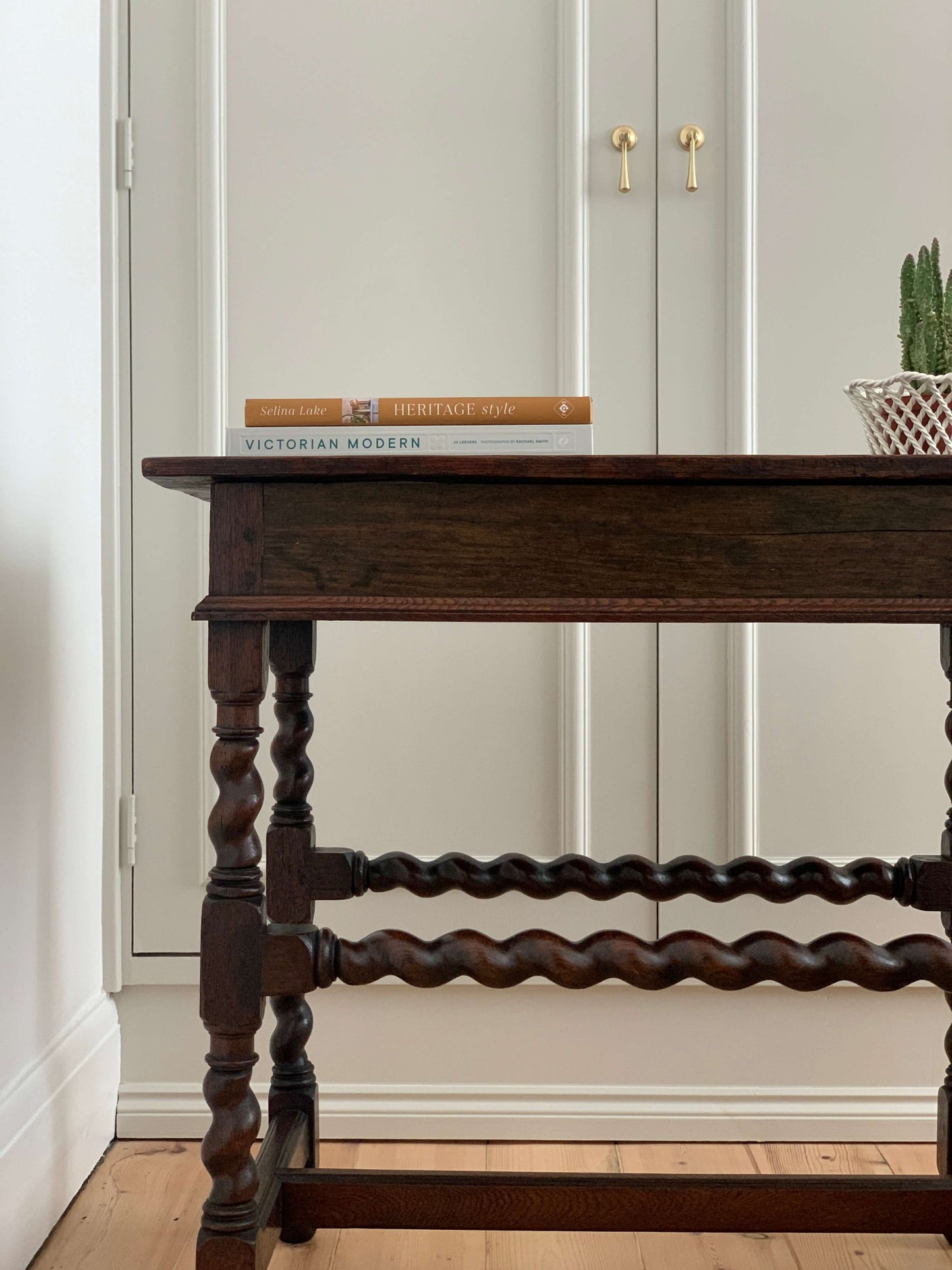 Georgian barley twist console table