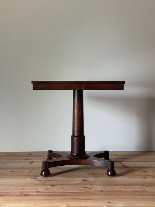 William IV rosewood side table on castors