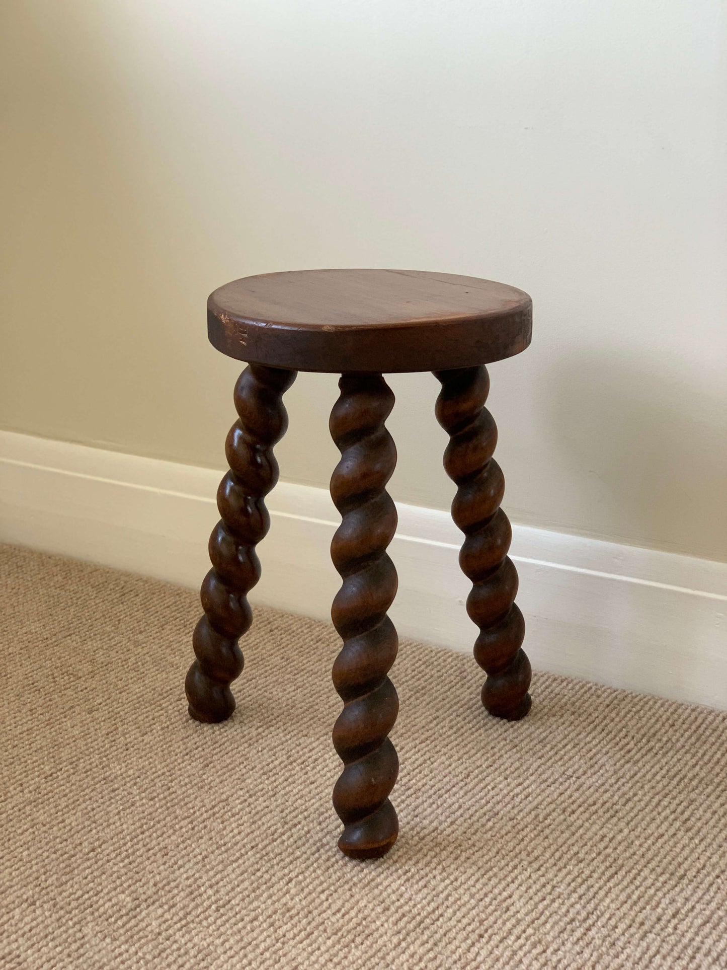 French antique twisted stool