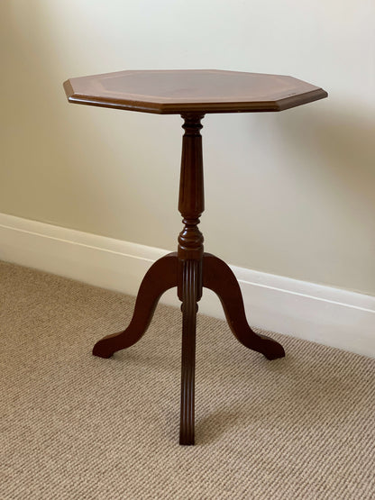 Vintage octagonal occasional table on splayed legs