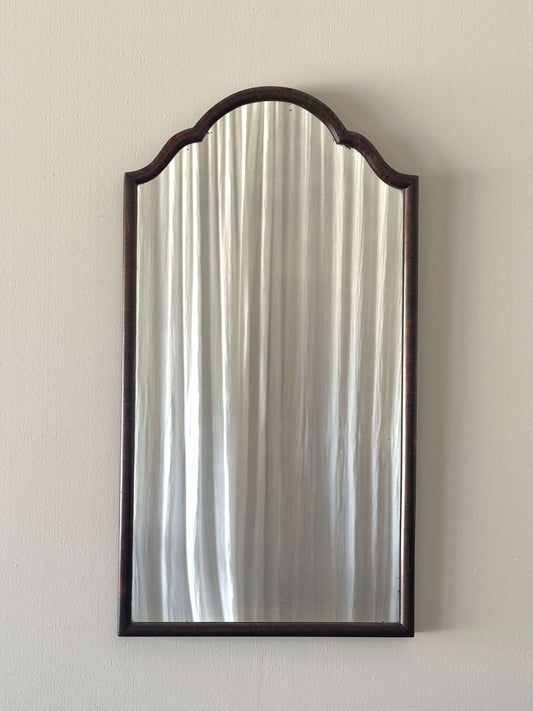 Late Victorian mahogany scalloped mirror