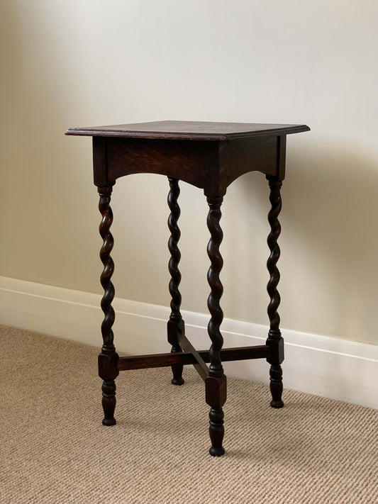 Antique barley twist side table