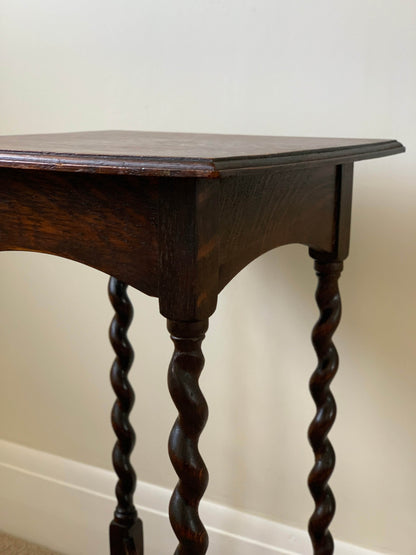 Antique barley twist side table