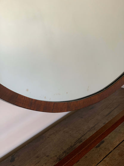 Large antique oval dressing table mirror