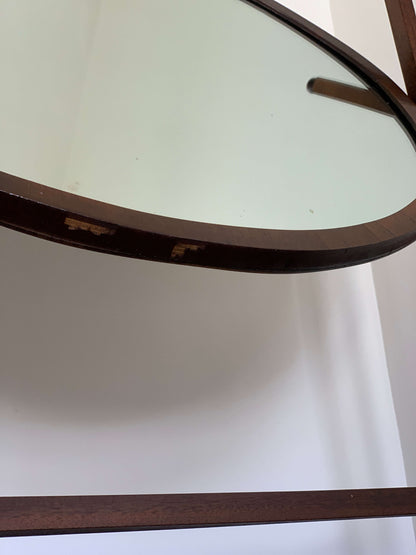 Large antique oval dressing table mirror