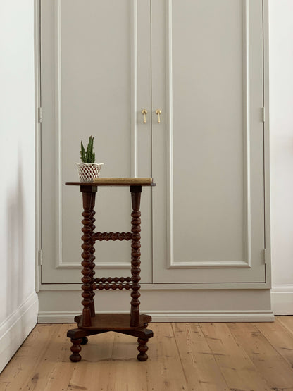 19th century French side table on bobbin legs