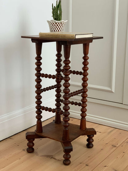 19th century French side table on bobbin legs