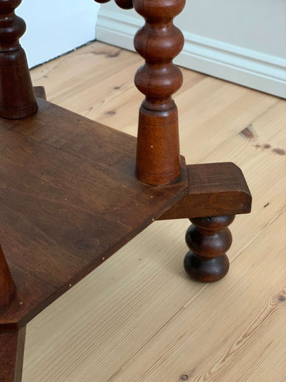 19th century French side table on bobbin legs