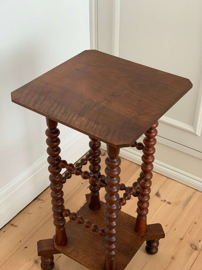 19th century French side table on bobbin legs