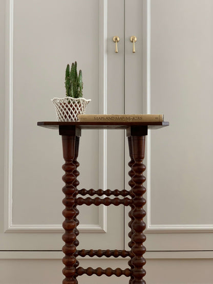 19th century French side table on bobbin legs