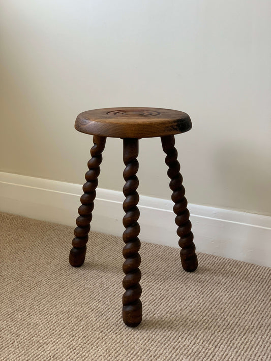 French vintage twisted stool