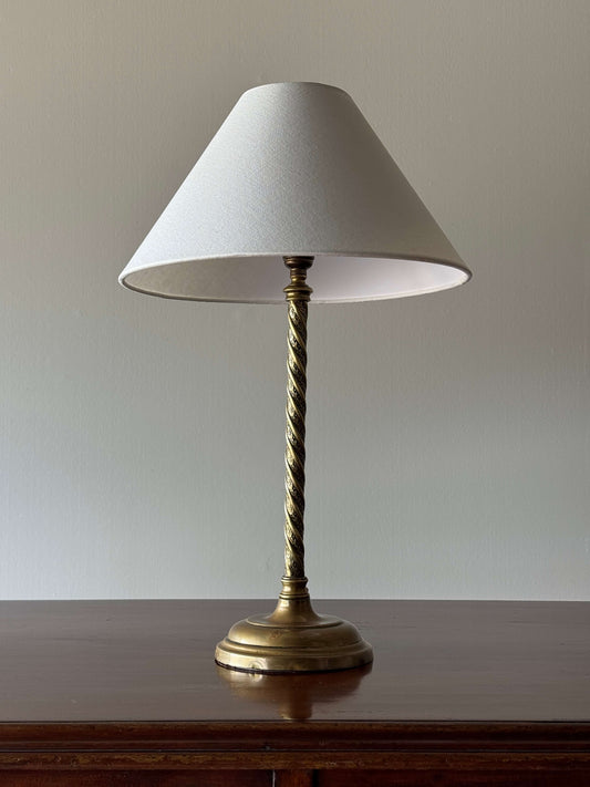 Edwardian brass twisted lamp base