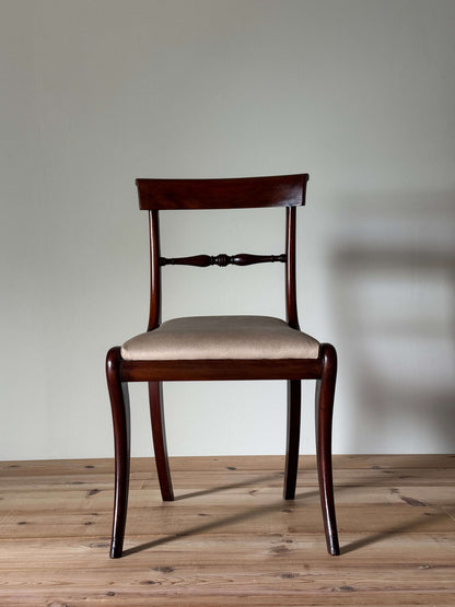 Set of six Regency mahogany dining chairs