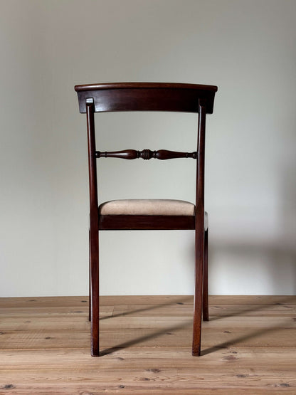 Set of six Regency mahogany dining chairs