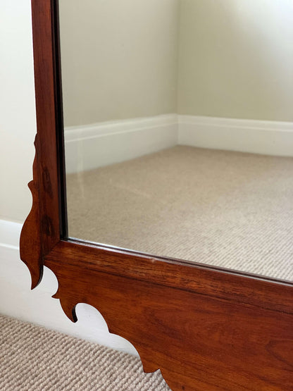 Victorian fretwork wall mirror with gilt bird