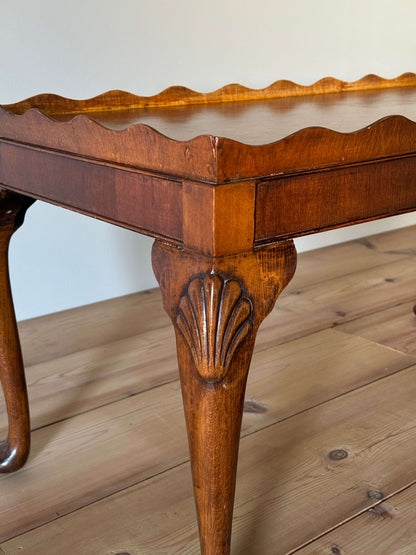 Vintage scalloped coffee table