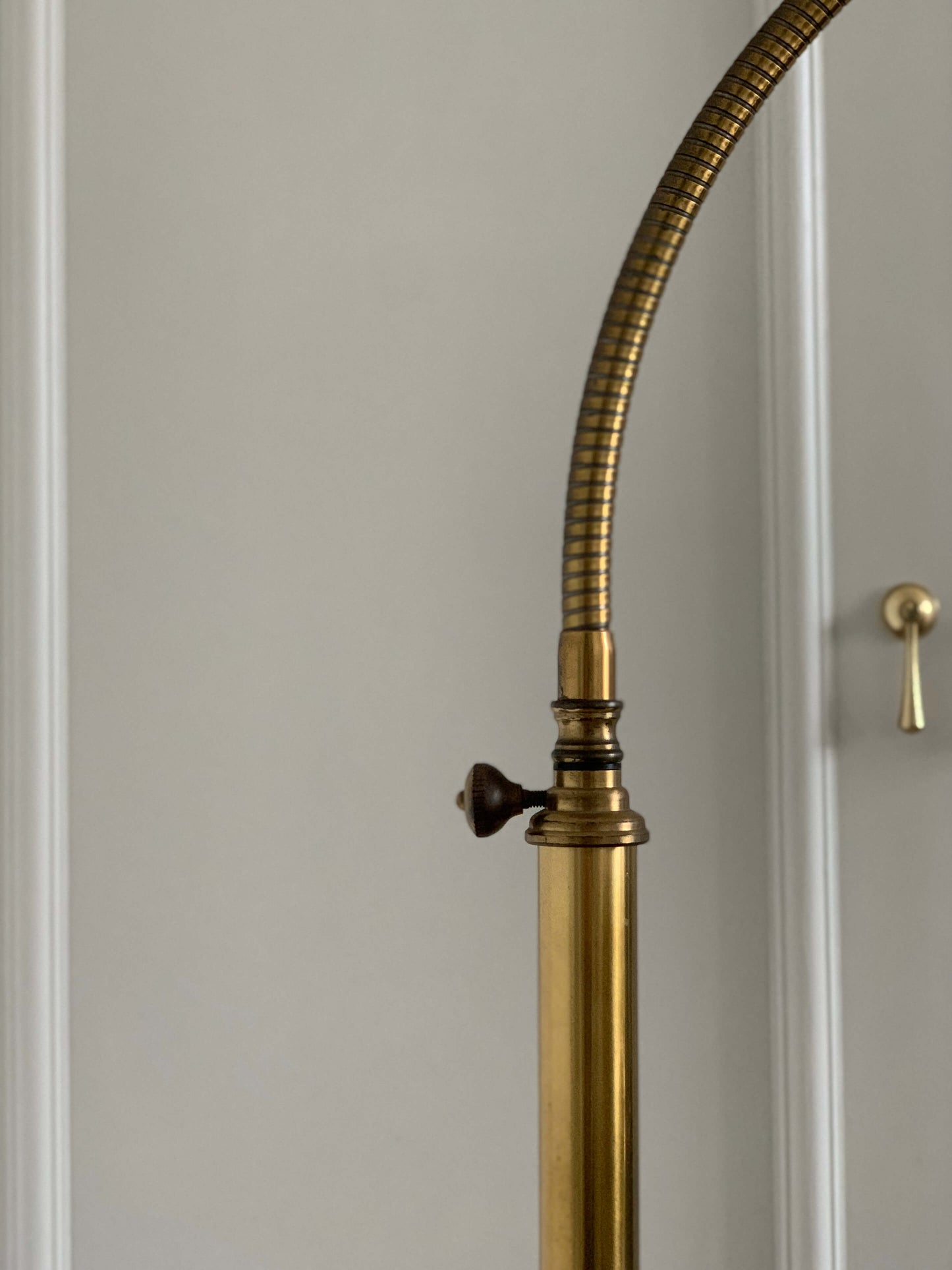 Vintage brass shell floor lamp by Christopher Wray