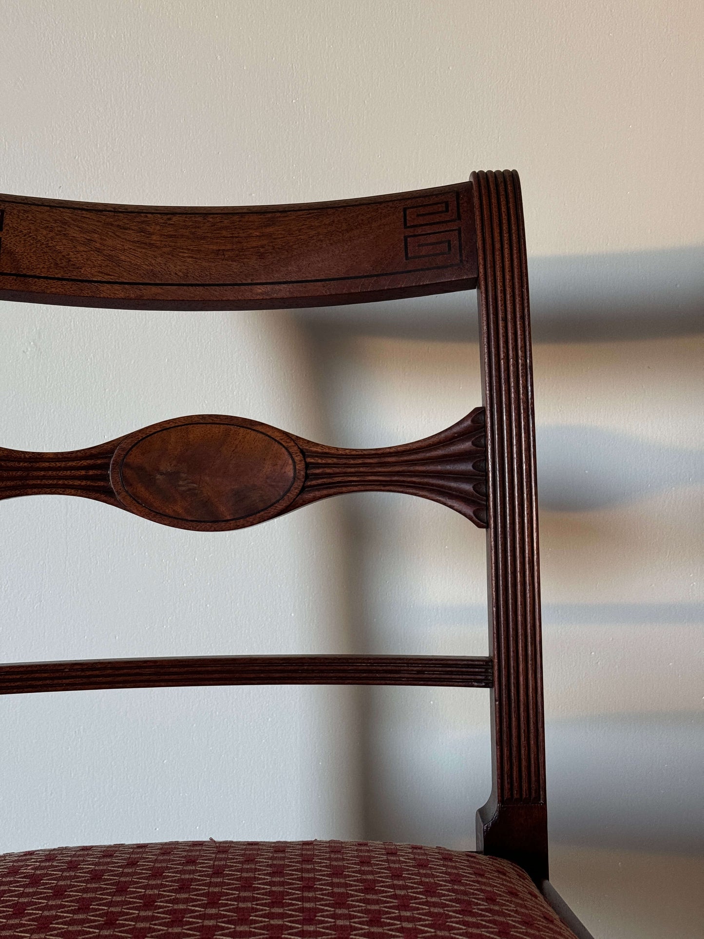 Set of six early Victorian mahogany reeded dining chairs