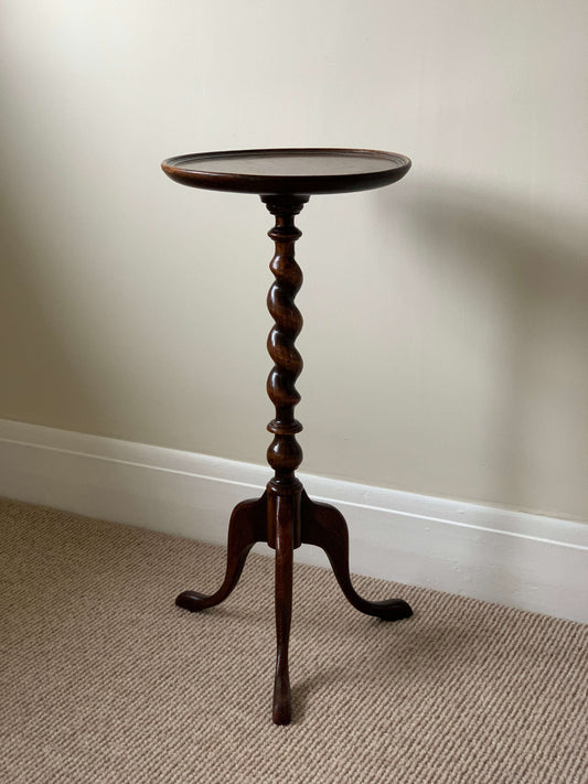 Victorian barley twist wine table on splayed legs