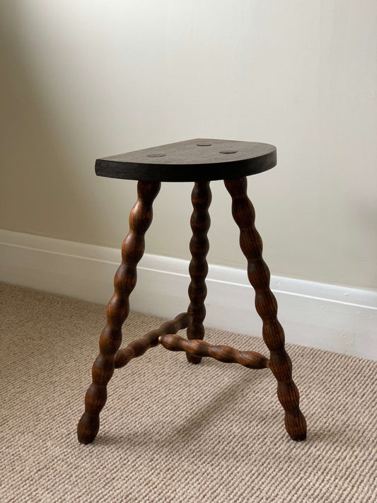 French vintage bobbin stool