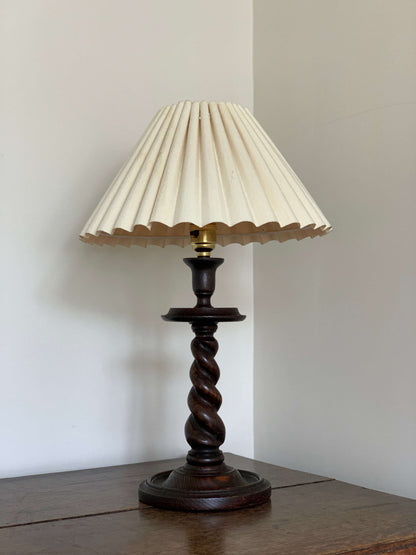 Antique barley twist table lamp