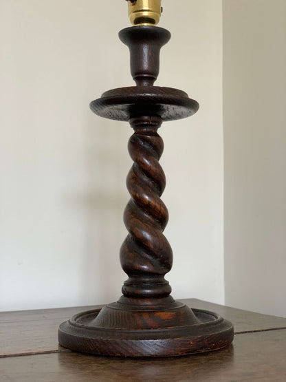 Antique barley twist table lamp