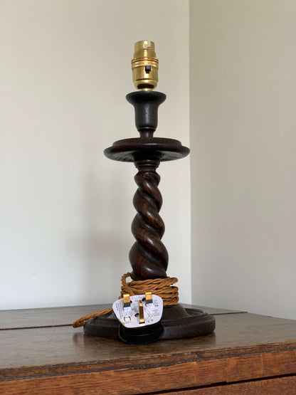 Antique barley twist table lamp