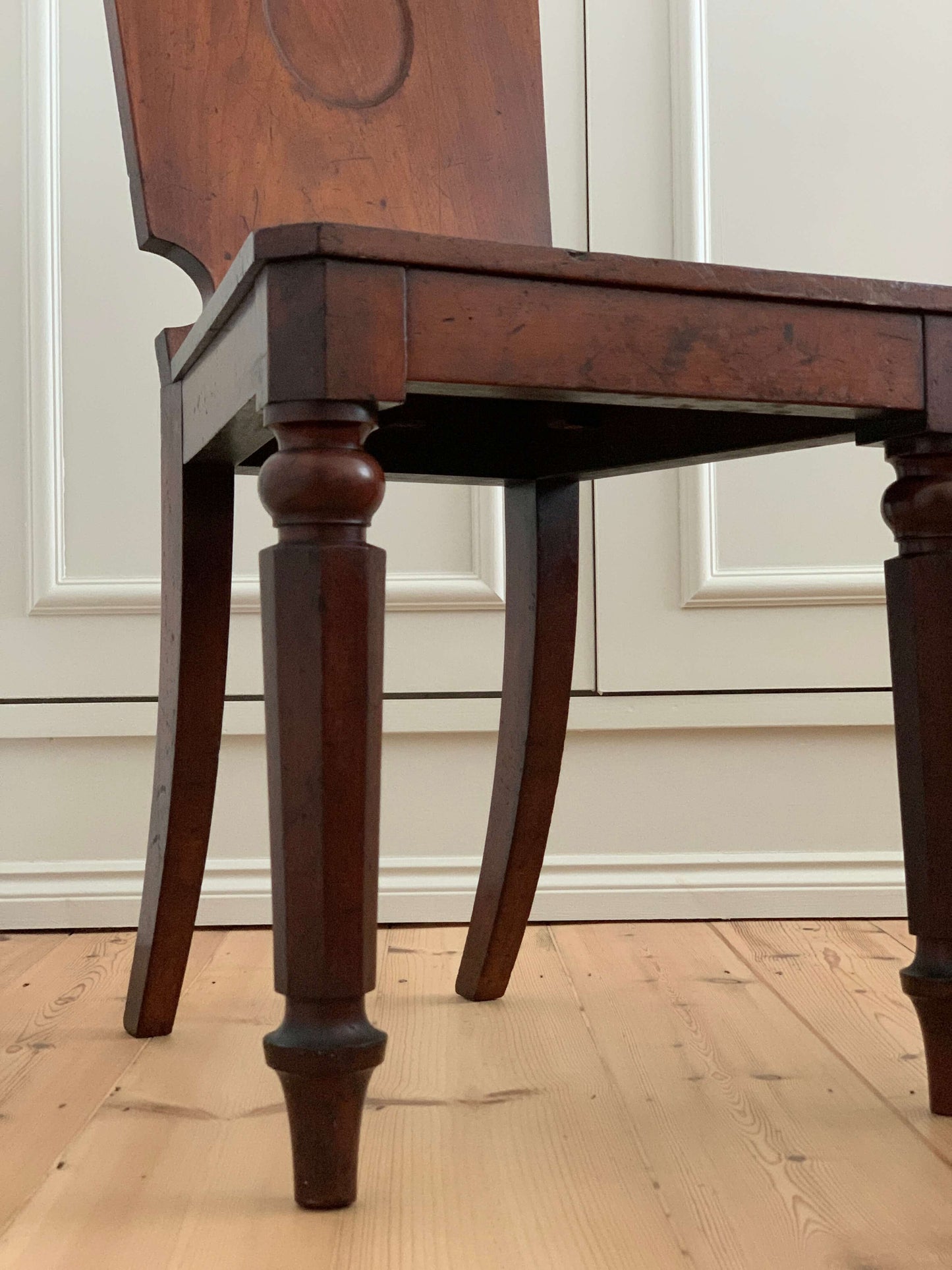 Regency mahogany hall chair