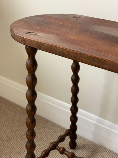 French antique oval bobbin table