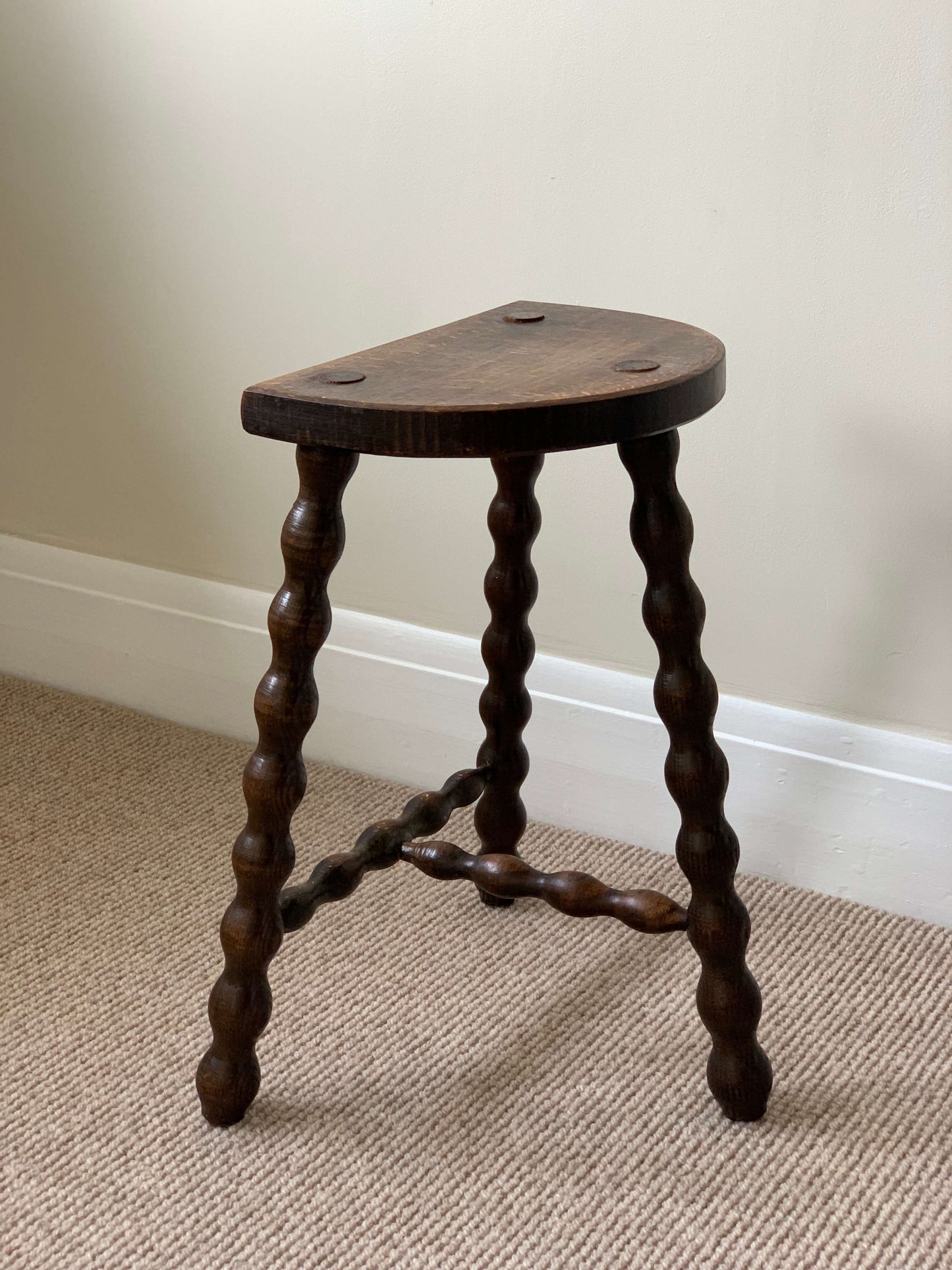 French vintage bobbin stool