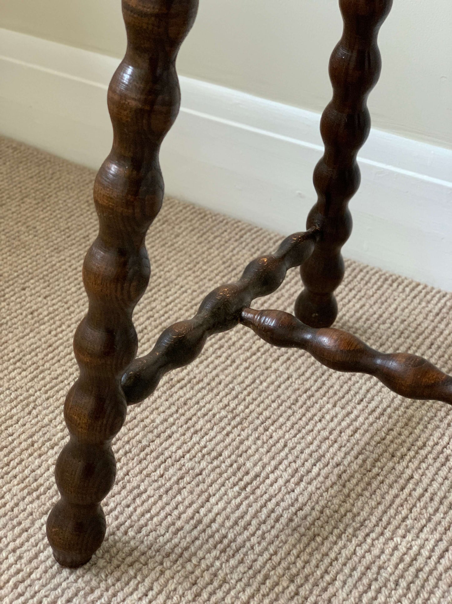 French vintage bobbin stool