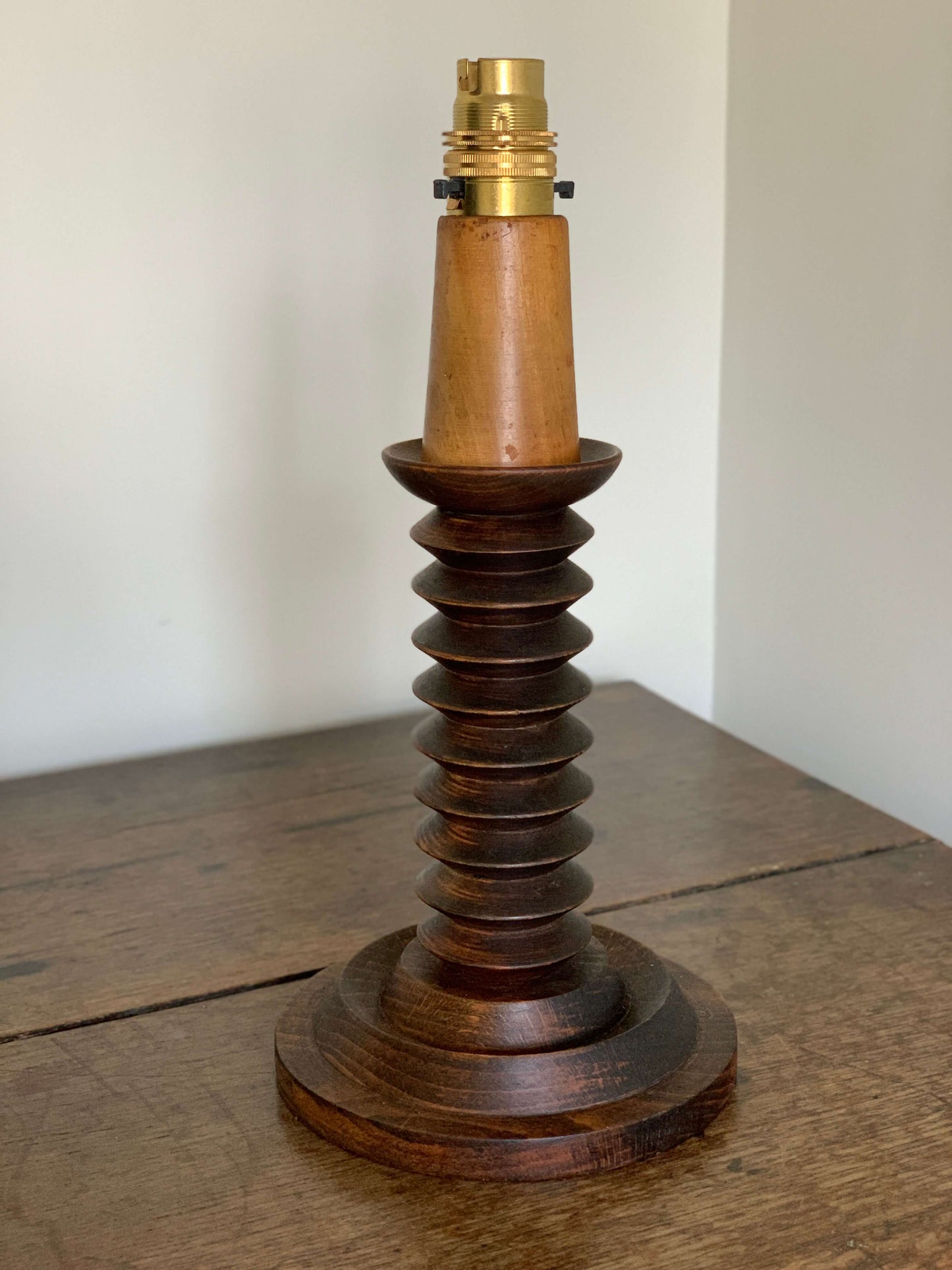 French vintage turned table lamp