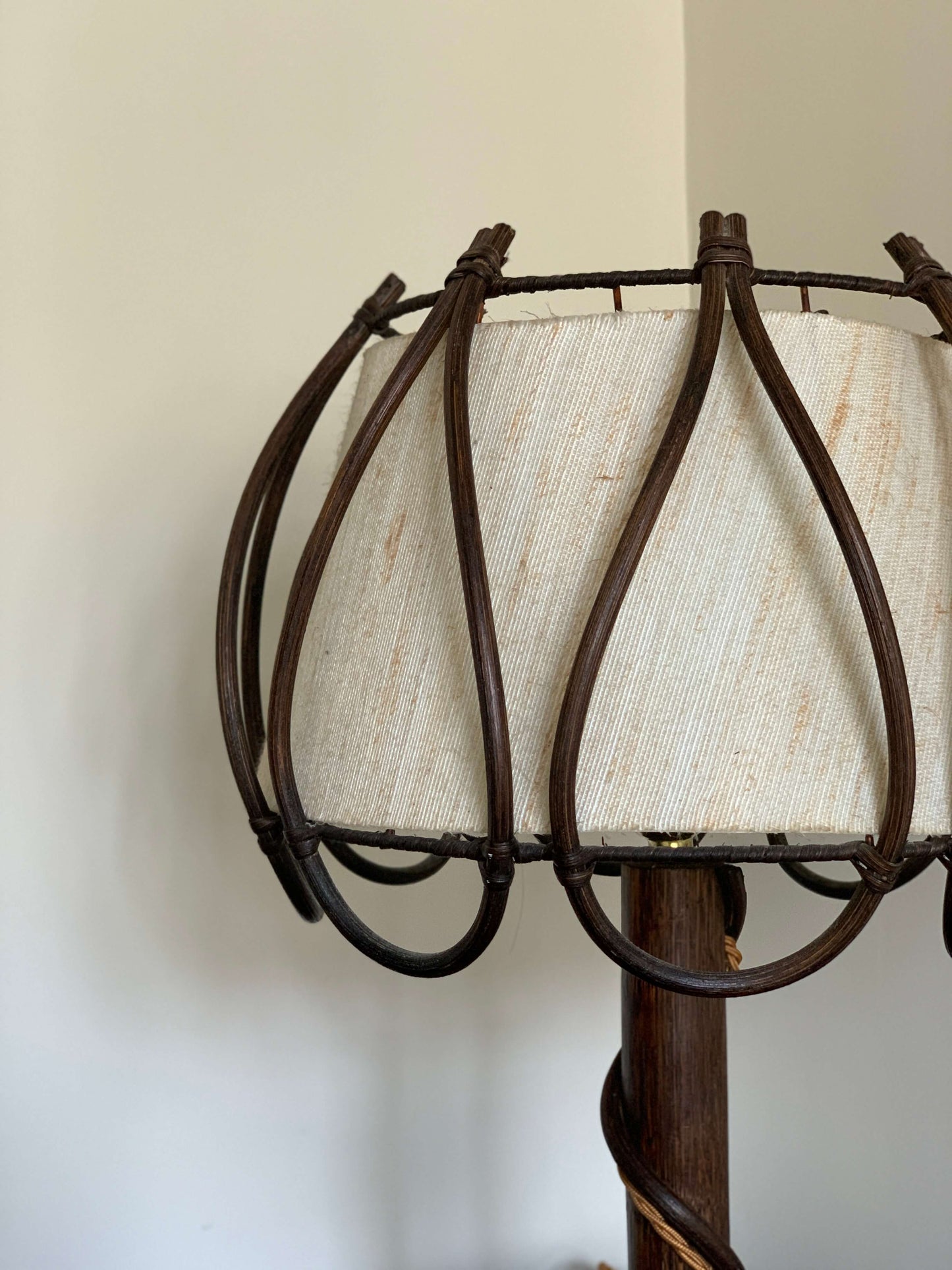 French 1960s twist table lamp by Louis Sognot