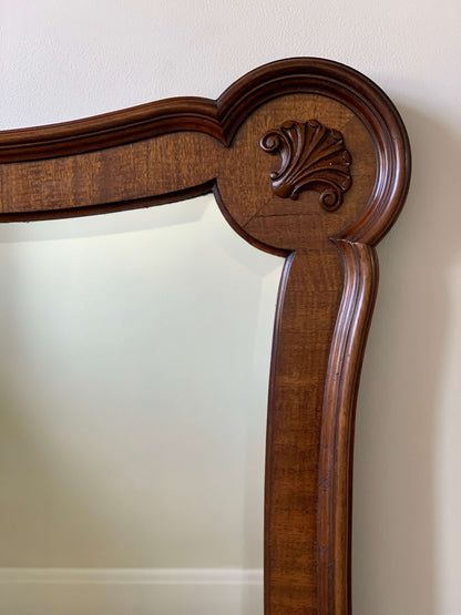 Antique mahogany bevelled mirror