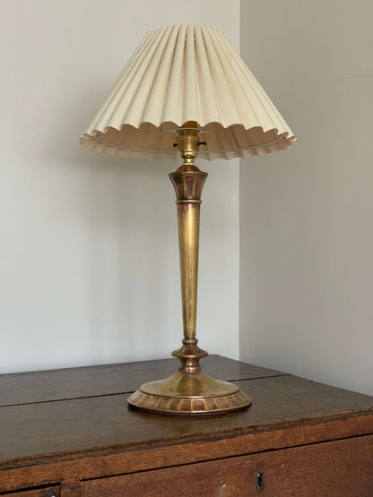 Antique Art Deco brass table lamp