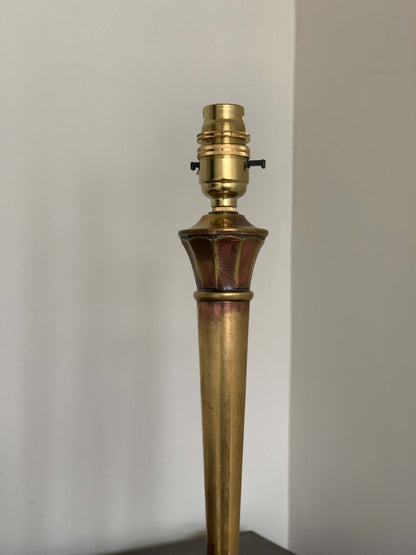 Antique Art Deco brass table lamp