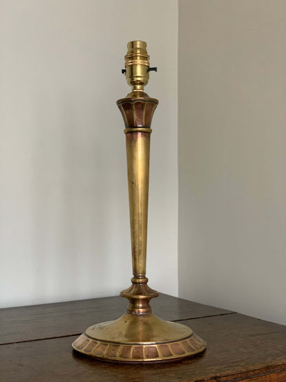 Antique Art Deco brass table lamp