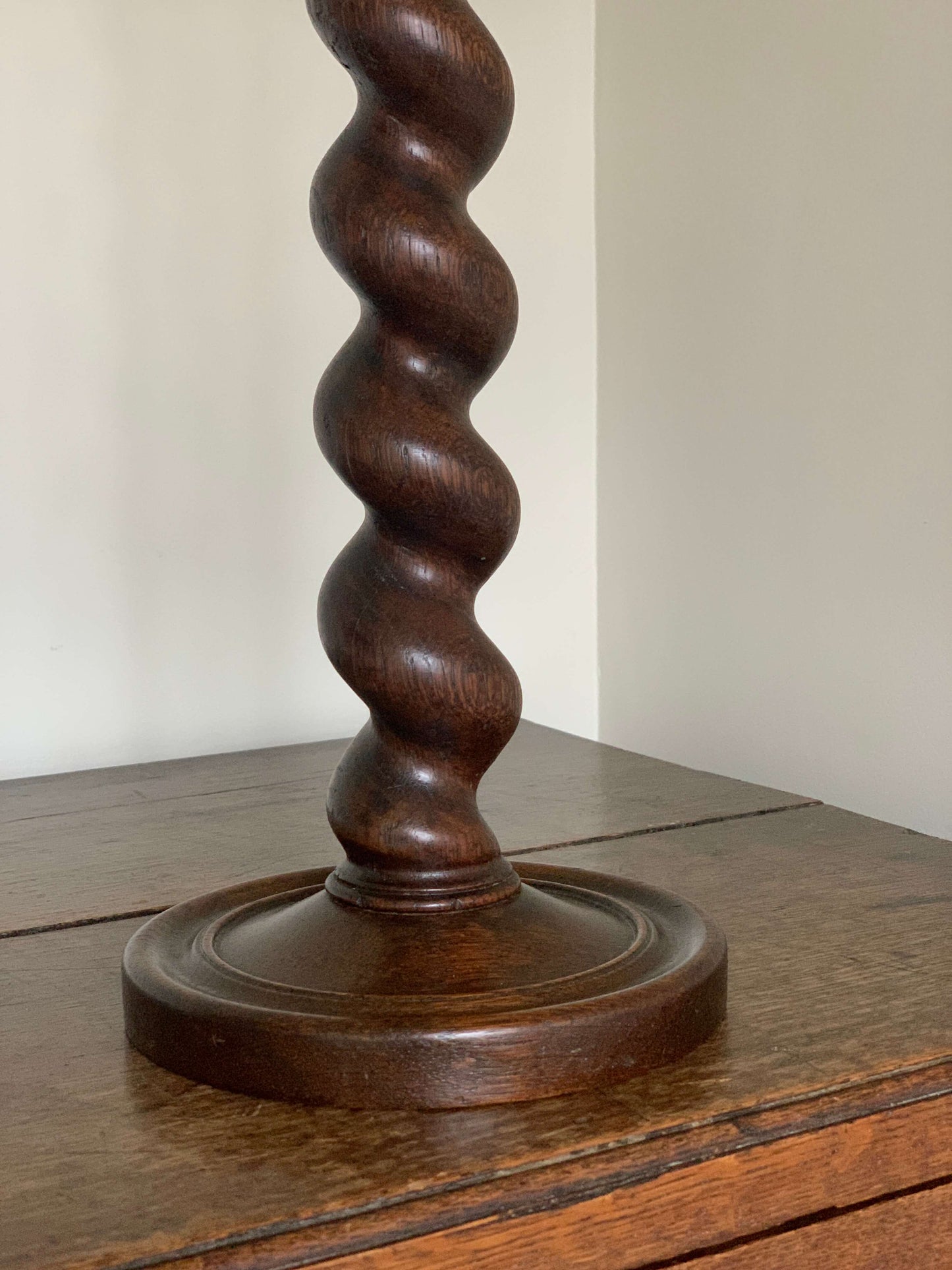 French antique barley twist table lamp