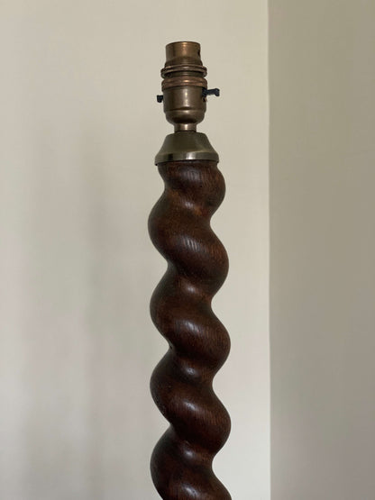 French antique barley twist table lamp