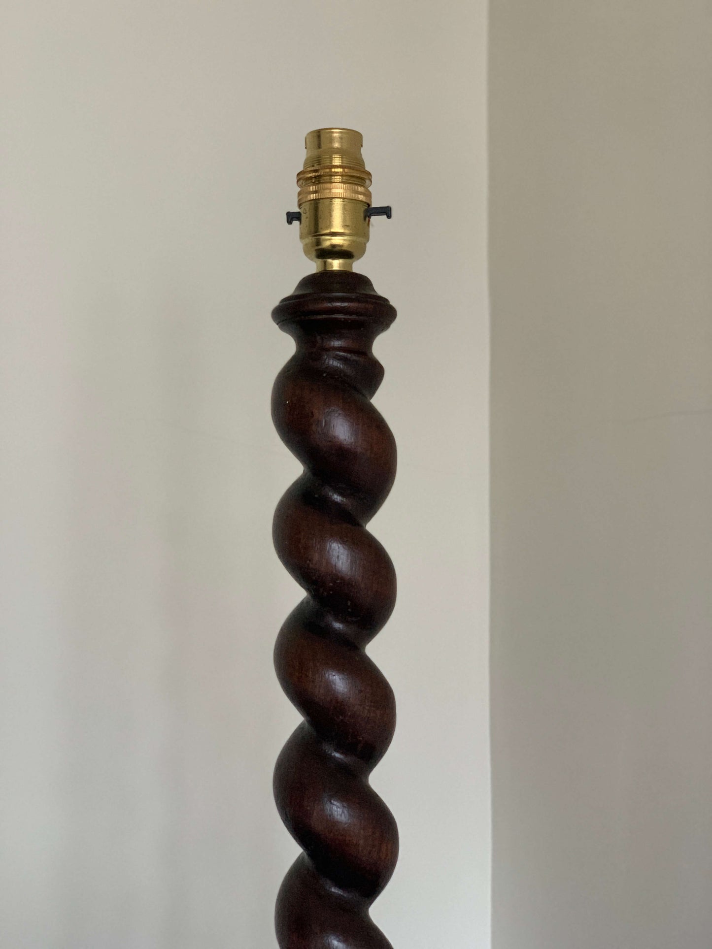 French antique barley twist table lamp