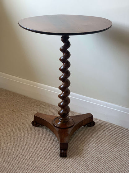 Victorian rosewood barley twist occasional table