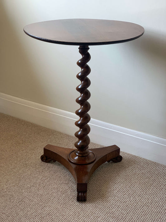 Victorian rosewood barley twist occasional table