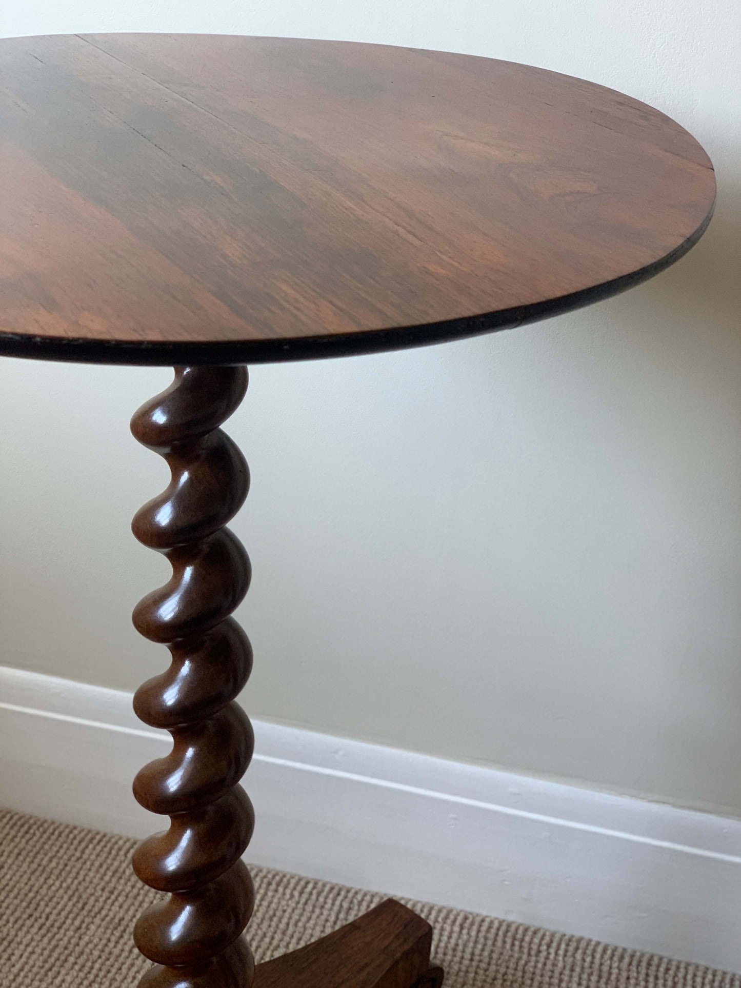 Victorian rosewood barley twist occasional table