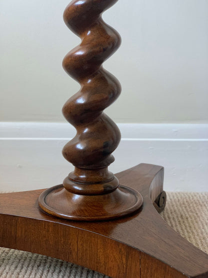 Victorian rosewood barley twist occasional table