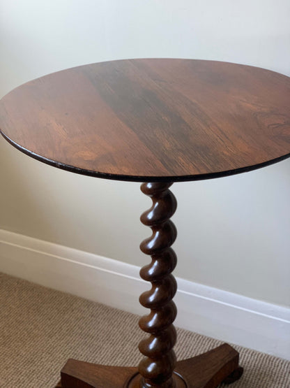 Victorian rosewood barley twist occasional table