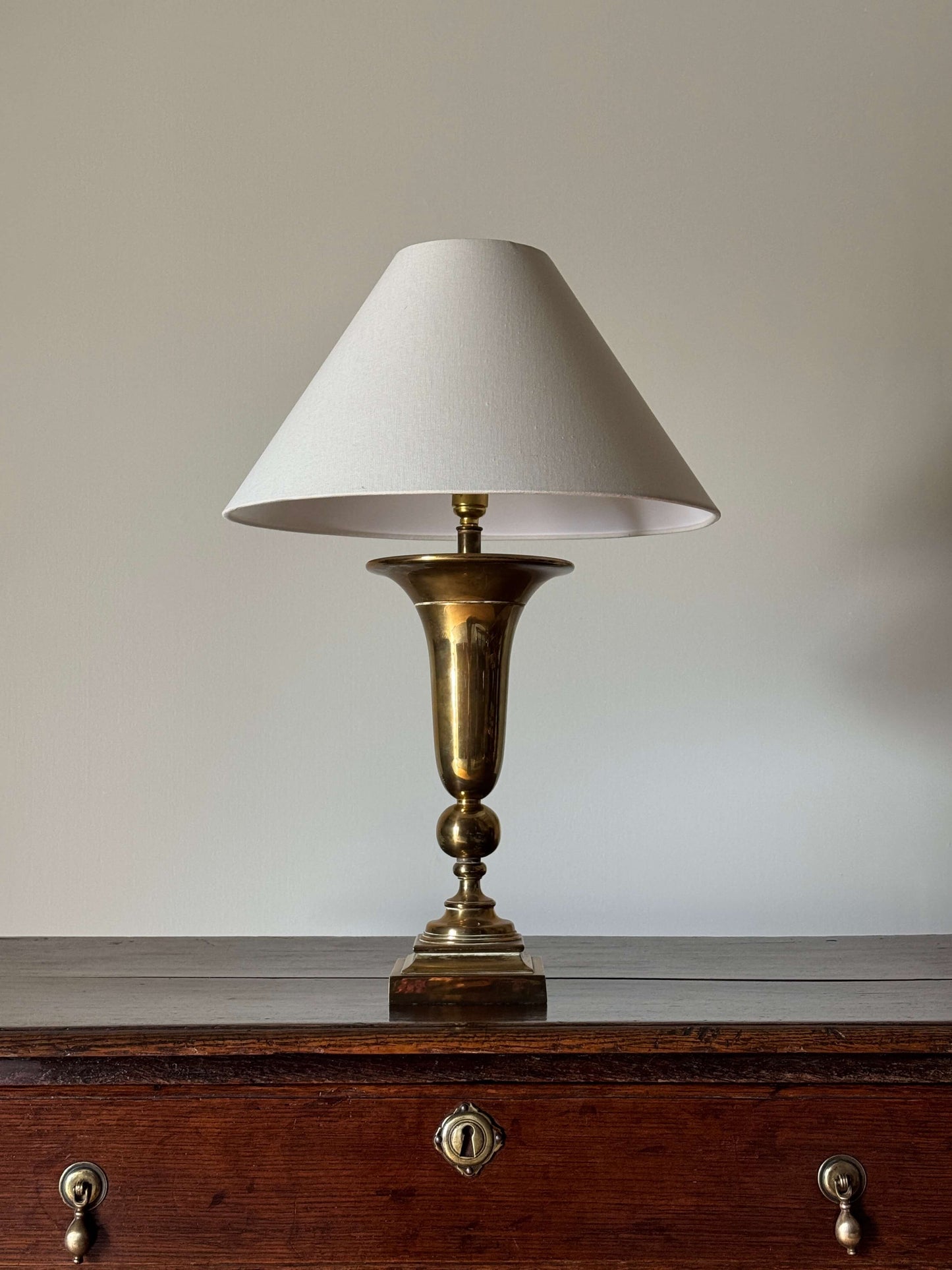 Mid-century brass table lamp