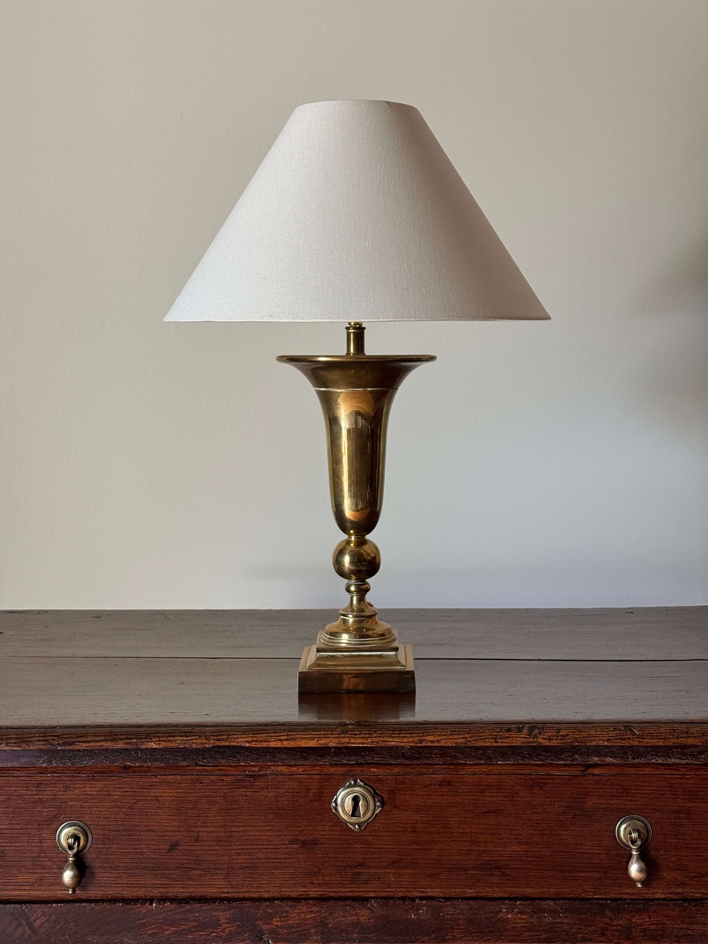 Mid-century brass table lamp