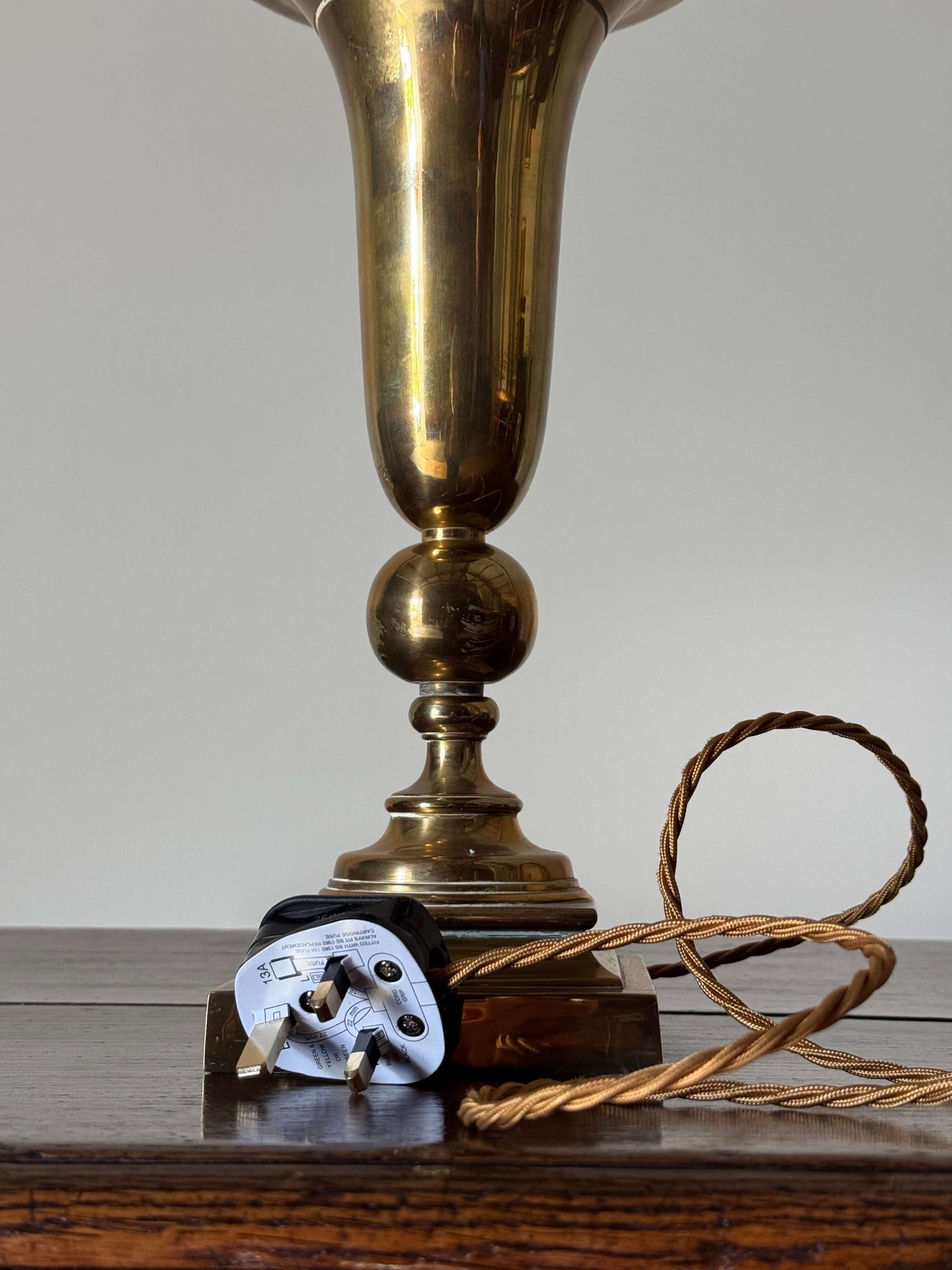 Mid-century brass table lamp