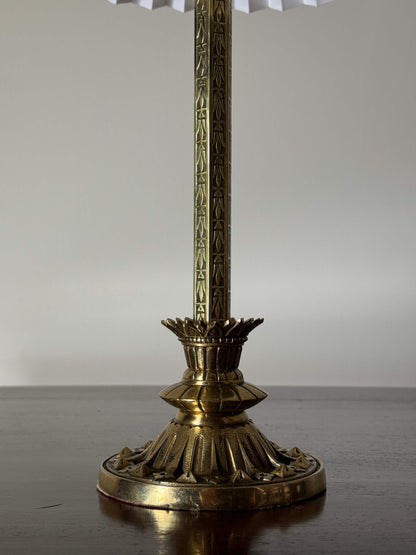 Art Nouveau brass lamp base